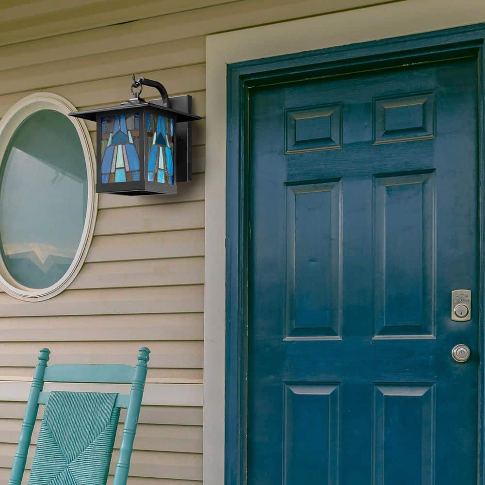 Elegant Bronze Mission-Style Outdoor Wall Lantern Sconce
