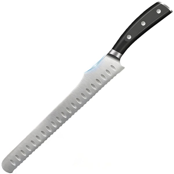10.6 in. Stainless Steel Serrated Edge Bread Knife, Also Ideal for Cutting Through Large Fruits Turkey and Other Meats
