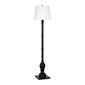 Minnie 68 in. Farmhouse Blackened Bronze Lamp with Empire Shade