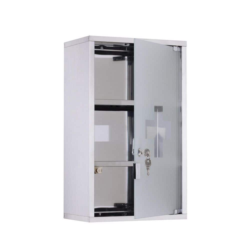 12 in. W x 20 in. H Rectangular Stainless Steel Medicine Cabinet without Mirror, Wall Cabinet with 3 Tier Shelves price history on PriceWatchPro