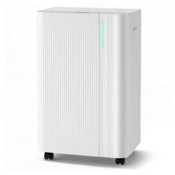 54 pt. 4500 sq. ft with Bucket Dehumidifier with Drain Hose 3 Modes LED Display 3-Color Indicator Light in. White