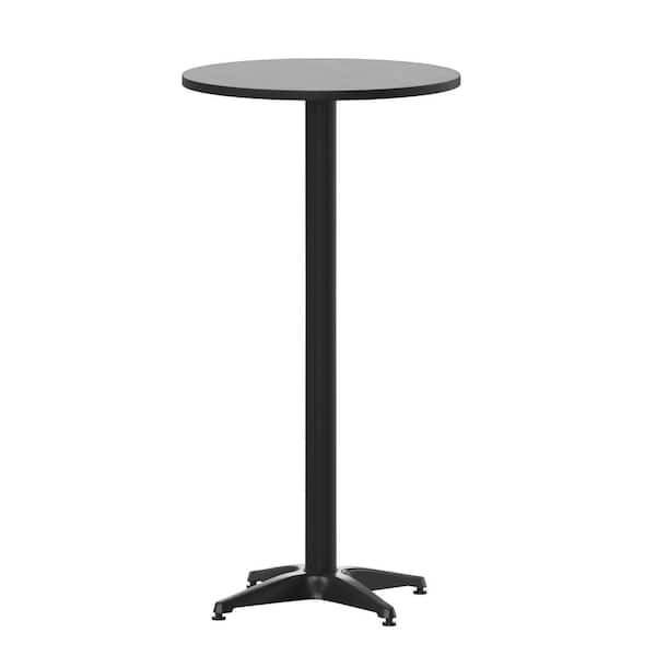 Carnegy Avenue Black Round Aluminum Outdoor Dining Table