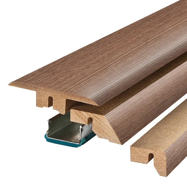PERFORMANCE ACCESSORIES Macaroon 0.75 in. T x 2.37 in. W x 78.7 in. L Textured Wood Look Laminate Moulding/Trim 4 in 1 Molding