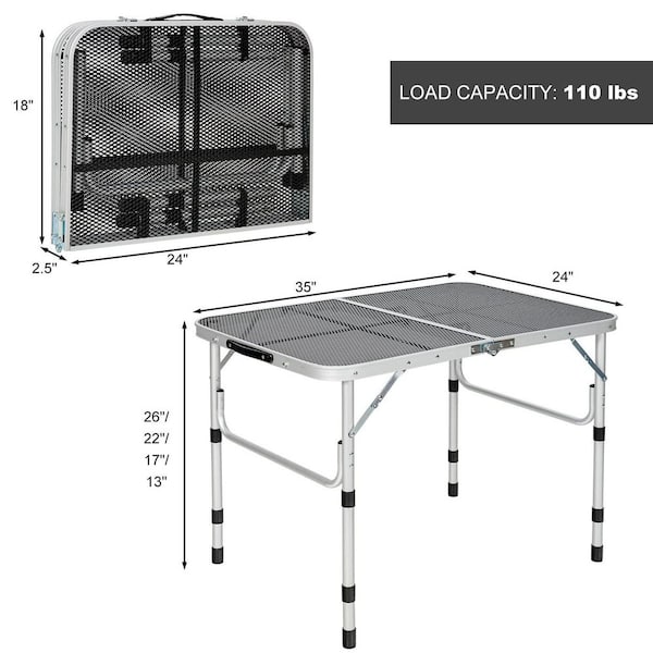 Alpulon Universal Silver Outdoor Grill Cart Grill Set Stand with Iron Mesh Top, White