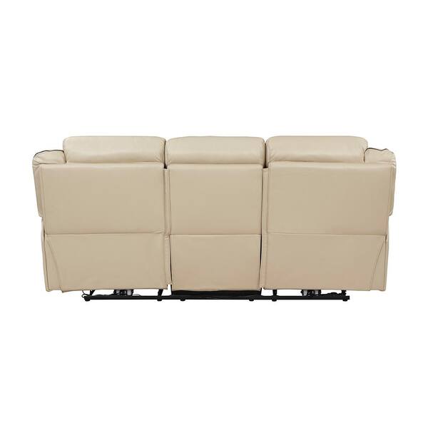 Lazzara Belmont 86 in. W Straight Arm Faux Leather Lazzara Belmont 86 in. W Straight Arm Faux Leather