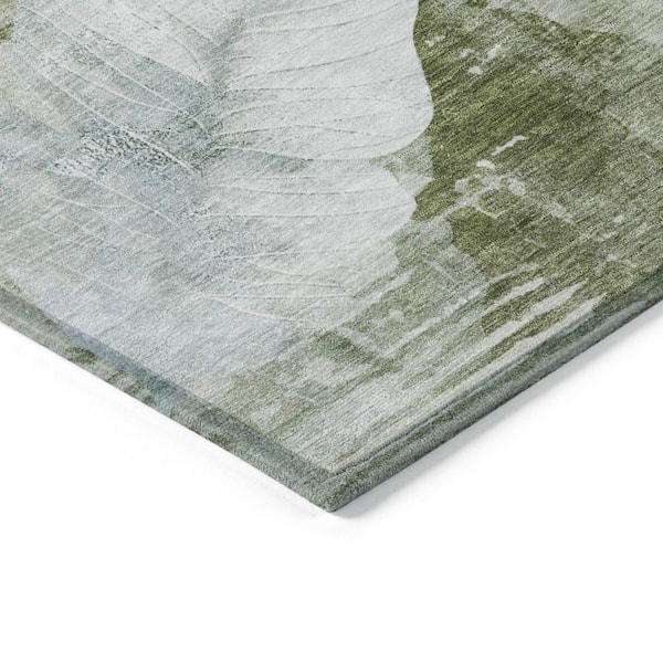 Chantille Machine Washable Indoor/Outdoor Abstract ACN2172 Aloe 1 ft. 8 in. x 2 ft. 6 in. Accent Rug