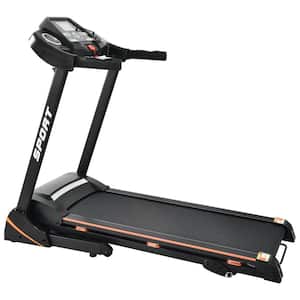 Folding Electric 3.5 HP Treadmill with Incline Medium Running Machine 57.87 in. L x 28.54 in. W x 11.42 H, Black