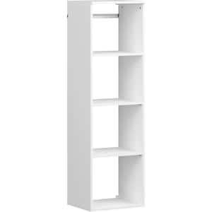 ClosetMaid SuiteSymphony Wood Corner Shelf Unit, 2 Shelves, Adjustable,  Stacking, For Storage, Closet, Clothes, Shoes, Décor, Pure White, 41.13 X