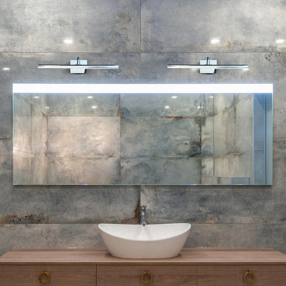 Procyon 24" Polished Chrome Slim LED Bathroom Wall Light