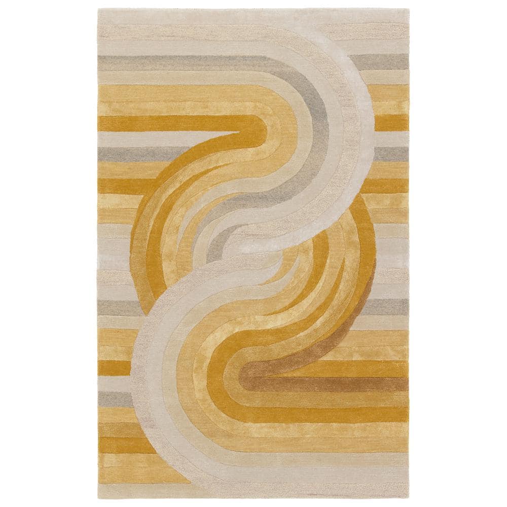 Jaipur Living Trillare Yellow/Light Gray 8 ft. x 10 ft. Abstract