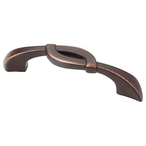Unity 3 or 3-3/4 in. (76 or 96 mm) Center-to-Center Bronze with Copper Highlights Dual Mount Drawer Pull