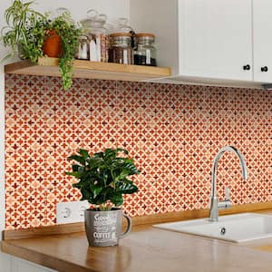 Orange, Yellow and Red C20 6 in. x 6 in. Vinyl Peel and Stick Tile (24 Tiles, 6 sq. ft./Pack)