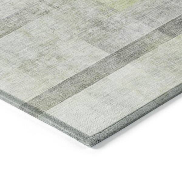 Olive Green 8 ft. x 10 ft. Woven Solid Color Rectangle Indoor/Outdoor Area Rug