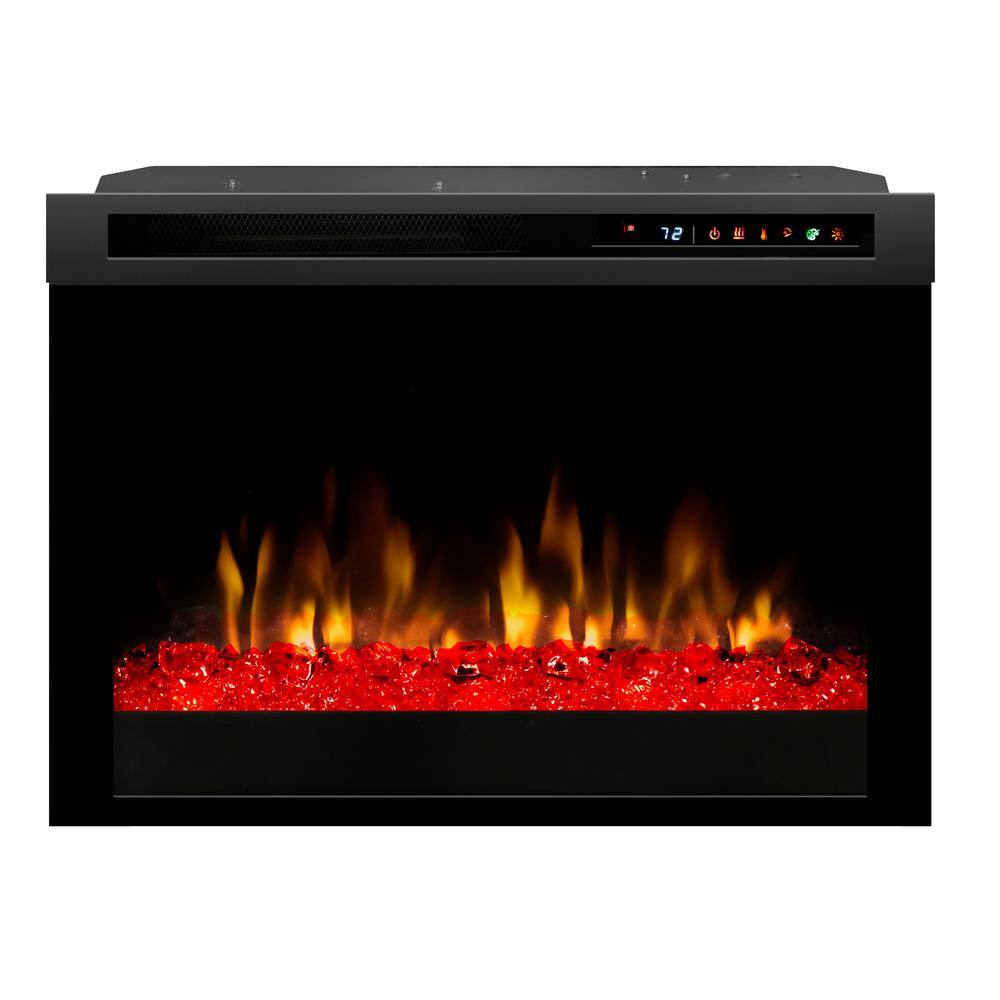 26'' Black Electric Firebox with Acrylic Ember Bed