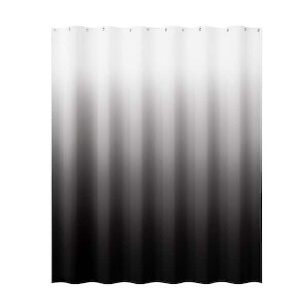 Unbranded 72 in. W x 72 in. L Polyester Shower Curtain in Black