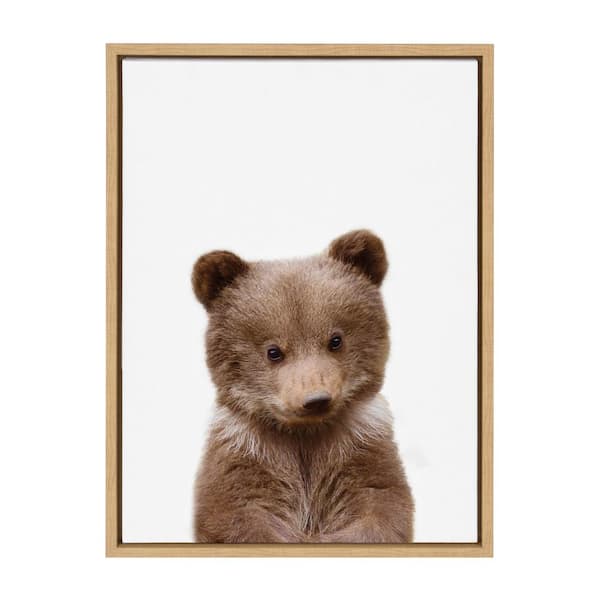 Kate and Laurel Sylvie "Animal Studio Bear" by Amy Peterson Framed Canvas Wall Art