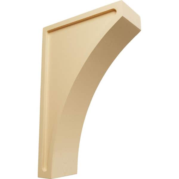 Ekena Millwork 3 in. x 12 in. x 7-1/2 in. Maple Extra Large Lawson Wood Corbel