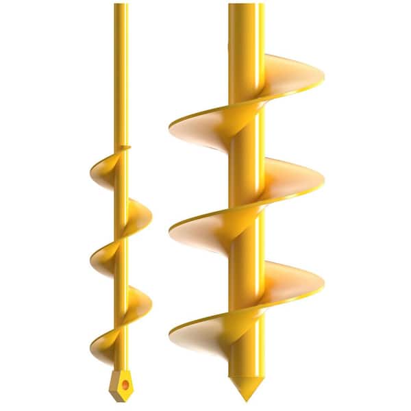 NVNOO 16.5 in. x 1.6 in. Auger Drill Bit for Horticultural Drilling, Umbrella Hole Arrangement, Flower Planting (2-Pack)