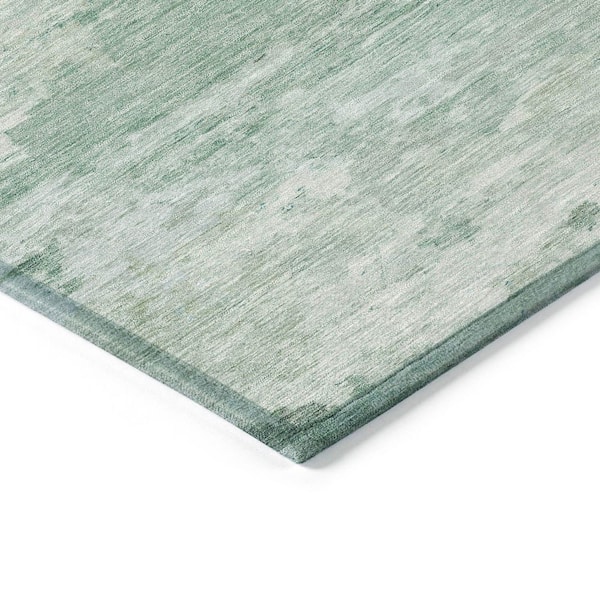 Chantille Machine Washable Indoor/Outdoor Abstract ACN2075 Mint 1 ft. 8 in. x 2 ft. 6 in. Accent Rug