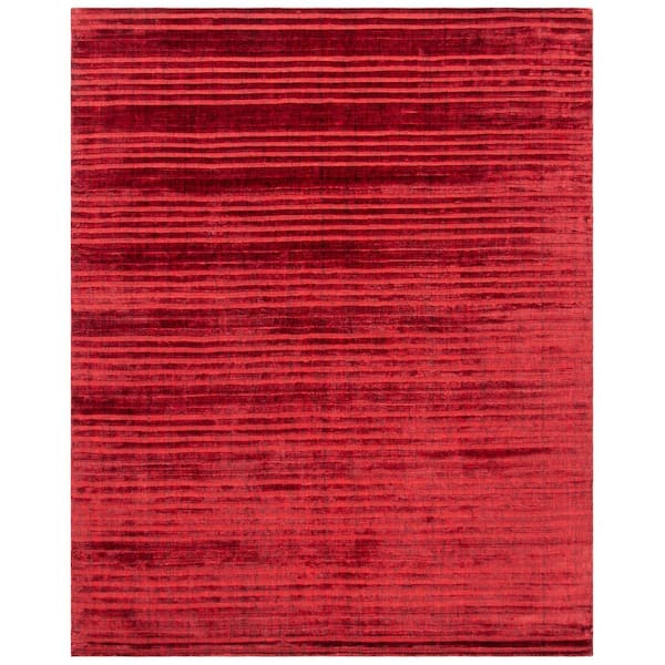 Mirage 9 ft. x 12 ft. Red Striated Area Rug