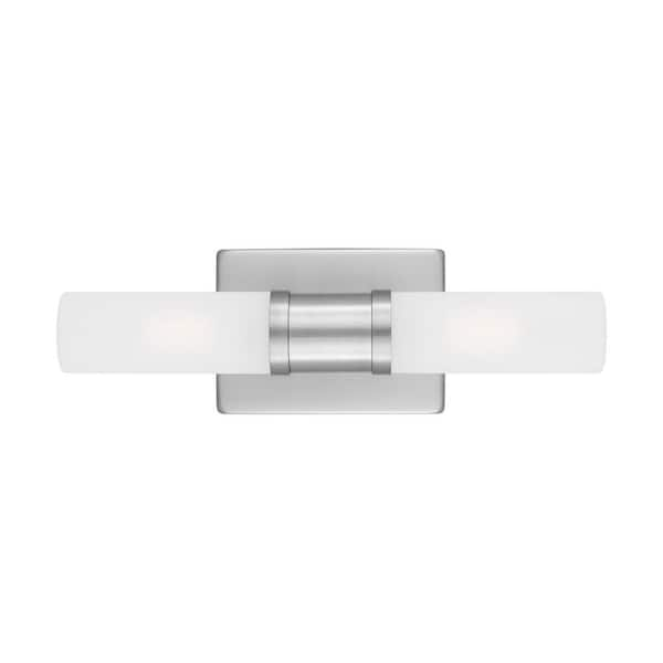 Satin Nickel buy Wall Mounted Bar Light, 2 Lights