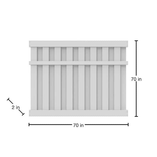 Whitney 6 ft. x 6 ft. Sand Vinyl Shadowbox Fence Panel Whitney 6 ft. x 6 ft. Sand Vinyl Shadowbox Fence Panel