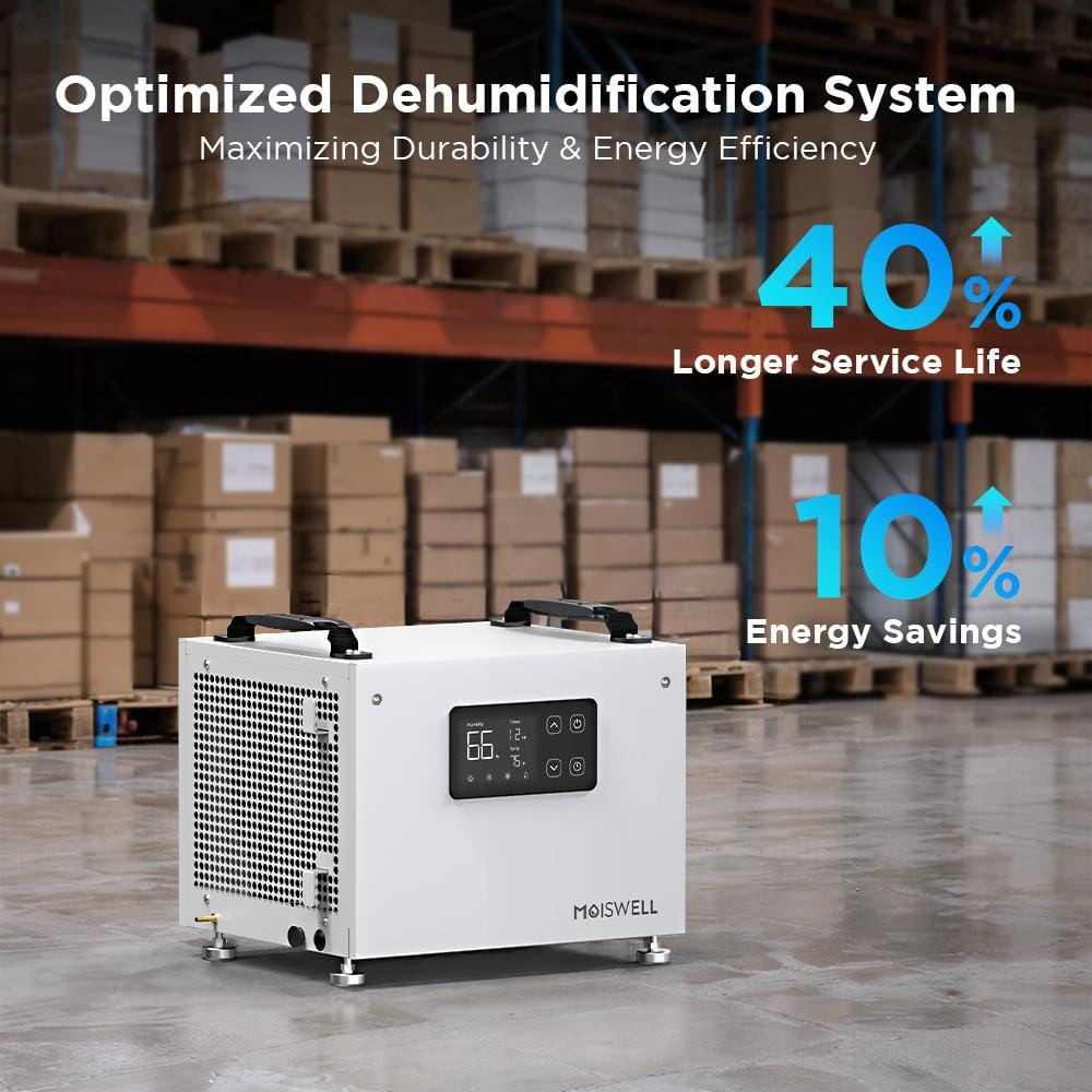 Compact White Metal Commercial Dehumidifier with Pump