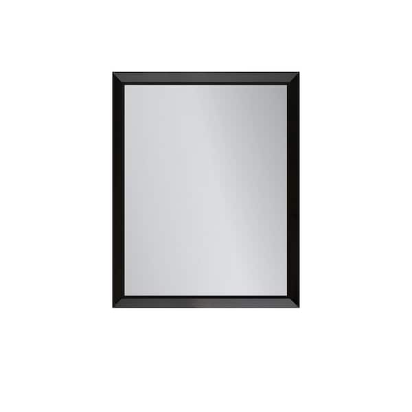 Shaila 40 in. W x 32 in. H Rectangular Metal Framed Wall Bathroom Vanity Mirror Black