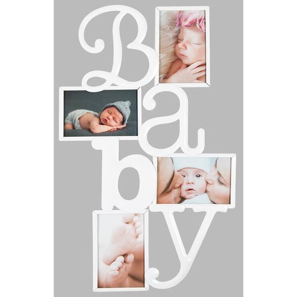 Pinnacle 4-Opening 4 in. x 6 in. Baby Picture Frame