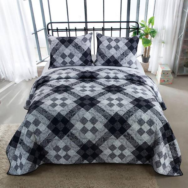Machine Washable Ana Mocha Contemporary Quilt with Textured Pattern Donna Sharp Full//Queen Quilt Fits Queen Size and Full Size Beds