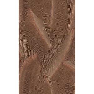 Brown Bold Digital Like Leaf Textured Print Non-Woven Non-Pasted Textured Wallpaper 57 sq. ft.