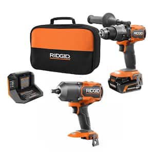 18V Brushless Cordless 2-Tool Combo Kit w/ Hammer Drill/Driver, Impact Wrench, 4.0 Ah MAX Output Battery, Charger, & Bag