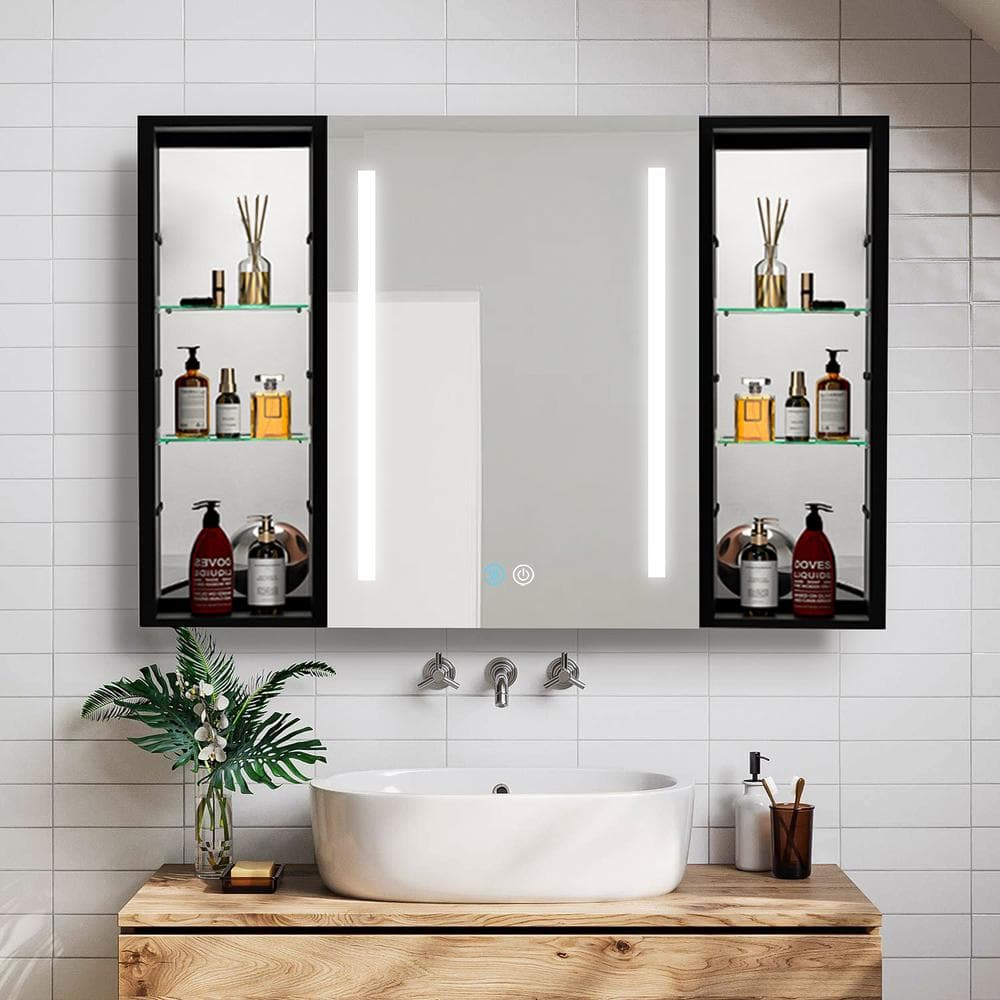 Modland 40 in. W x 30 in. H Medium Rectangular Silver Aluminum Surface