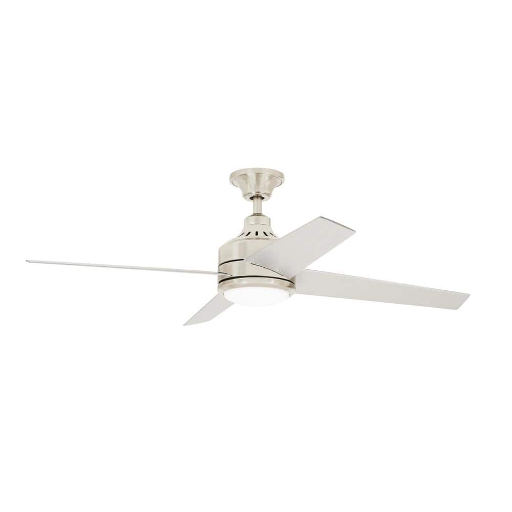 Mercer 52" Nickel LED Ceiling Fan with Remote and Light