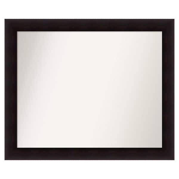 Amanti Art Portico Espresso 41.75 in. x 34.75 in. Custom Non-Beveled Wood Framed Batthroom Vanity Wall Mirror