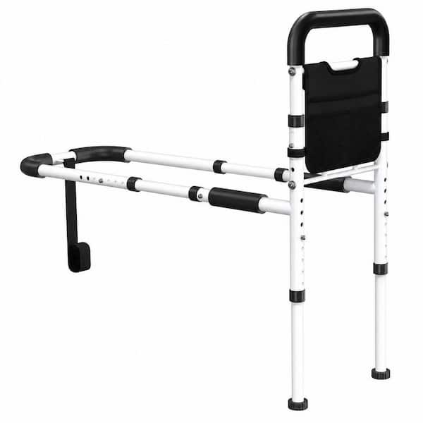 30.3 - 35.8 in. x 16.5 in. - 19.7 in. 1-Piece Bed Rail Bed Rails for Elderly Adults Safety with Non-Slip Grip in Black