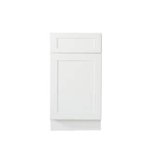 Bremen Shaker Ready to Assemble 9 x 34.5 x 24 in. Base Cabinet with 1 Door and 1 Drawer in White