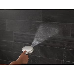 7-Spray Patterns 4.5 in. Wall Mount Handheld Shower Head 1.75 GPM with Slide Bar and Cleaning Spray in Stainless