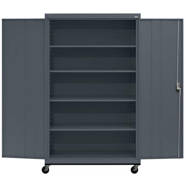 Transport Series ( 46 in. W x 78 in. H x 24 in. D ) Freestanding Cabinet in Charcoal