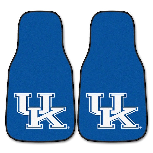 FANMATS University of Kentucky 18 in. x 27 in. 2-Piece Carpeted Car Mat Set