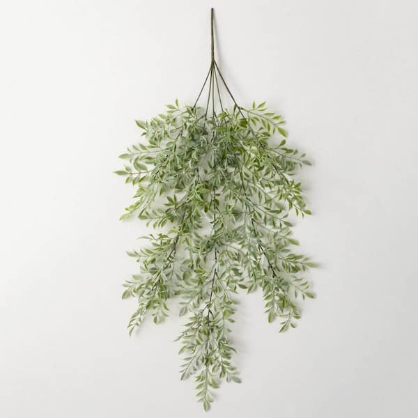 SULLIVANS 34 in. Artificial Dusted Tea Leaf Drop