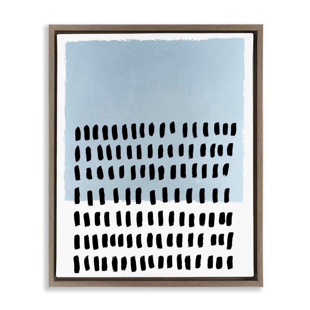 Blue Dotted Pattern by Michael Willett Brown Floater Frame Abstract Graphic Art Print 31 in. x 25 in. price history on PriceWatchPro