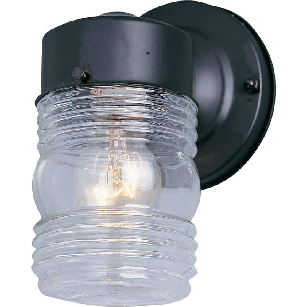 Side Door 1-Light Black Outdoor Wall Mount Sconce price history on PriceWatchPro