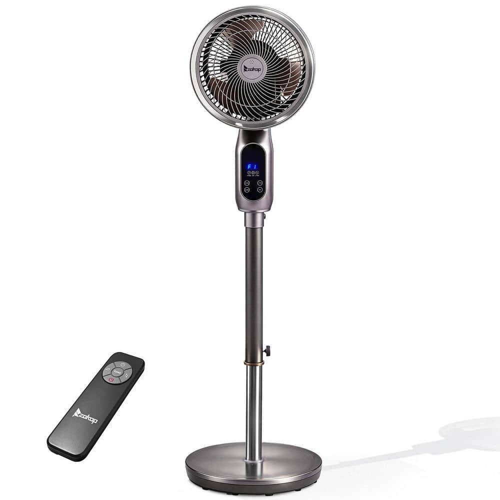 45 in. 3 Fan Speeds Floor Fan in Silver with 12H Timer price history on PriceWatchPro