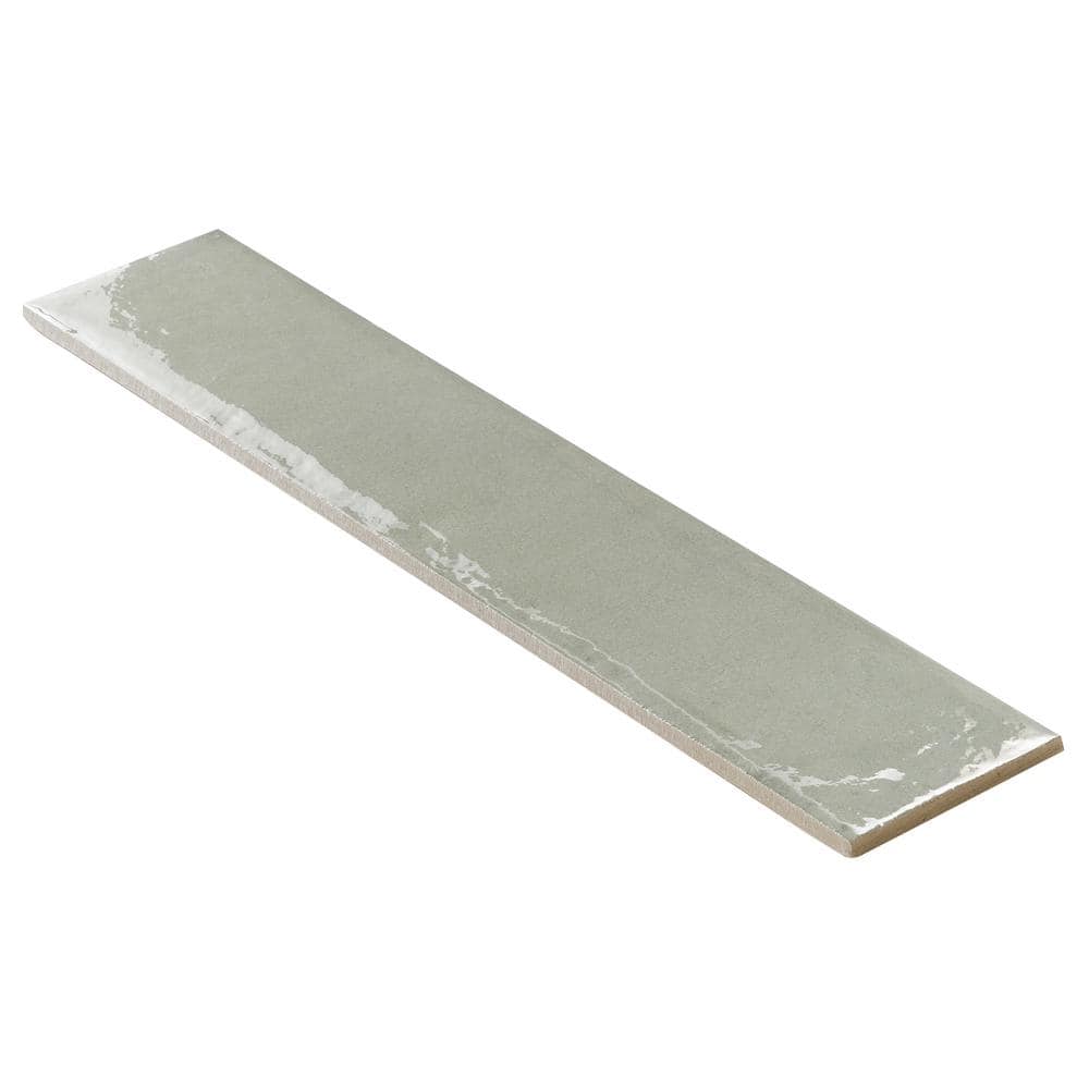 Green Polished Porcelain 3x16 Subway Wall Tile