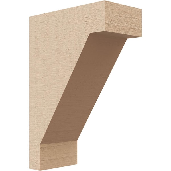 Ekena Millwork 2 in. x 6 in. x 4 in. Series 2 Classic Burlington Rough Cedar Woodgrain Timberthane Polyurethane Corbel, Primed Tan