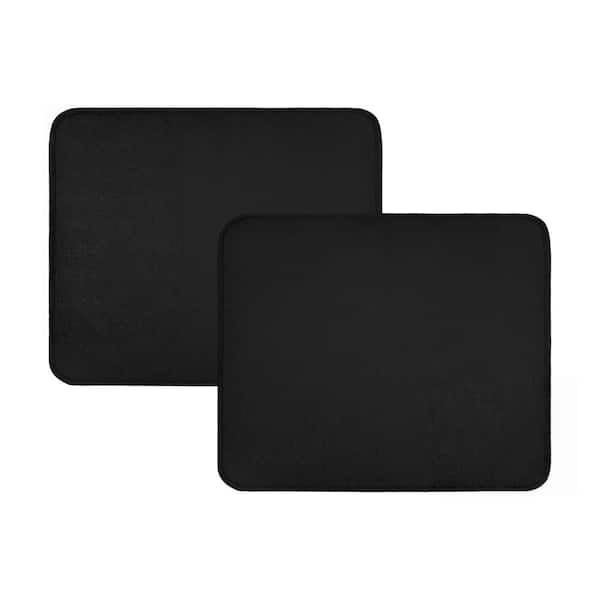 15 in. x 18 in. Baking Mats with Fireproof and Hot Pad for Coffee Makers, Toasters, and Ovens, Black (2-Pack)