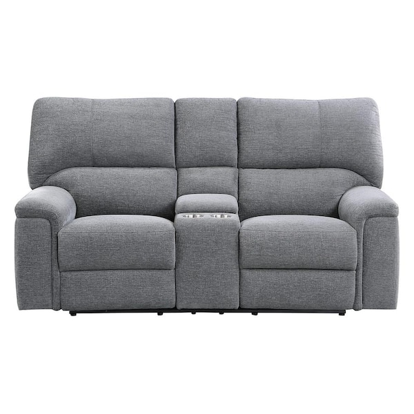 EVERGLADE HOME Monty 76 in. Round Arm Chenille Straight in Brown