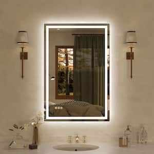 Spring 24 in. W x 36 in. H Rectangular Frameless LED Wall Bathroom Vanity Mirror