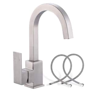 Single Handle Bar Faucet Deckplate Not Included in Spot-Free Stainless Steel Brushed Nickel